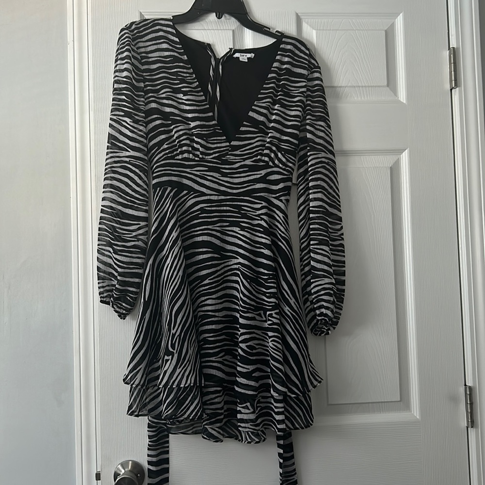 Zebra print mini maxi dress from "Bar 3"  size medium